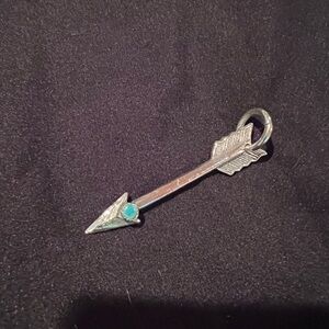 Richard Schmidt Sterling Silver Arrow with Turquoise Pendant